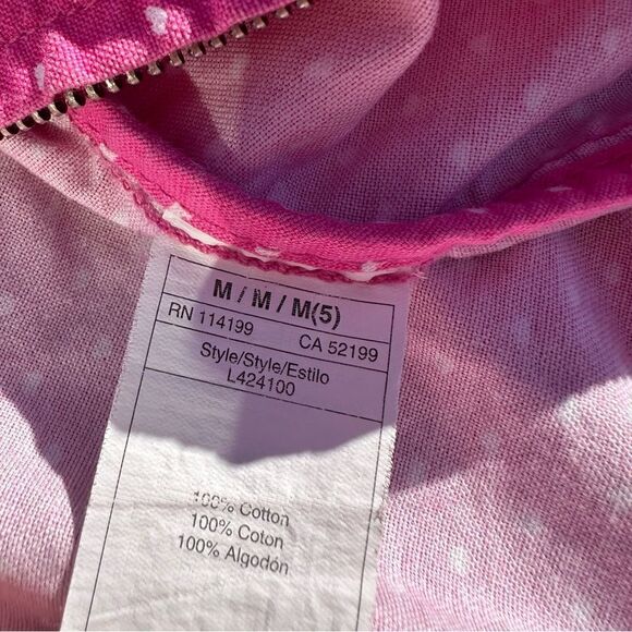 Roxy Girls Pink Polka Dot Zip Up Jacket Size 5 - Picture 5 of 5